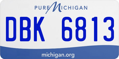 MI license plate DBK6813