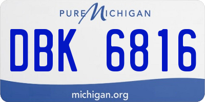 MI license plate DBK6816