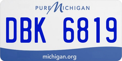MI license plate DBK6819