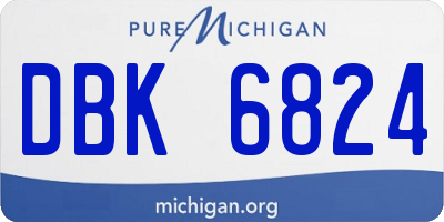 MI license plate DBK6824