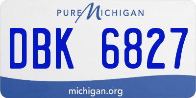 MI license plate DBK6827