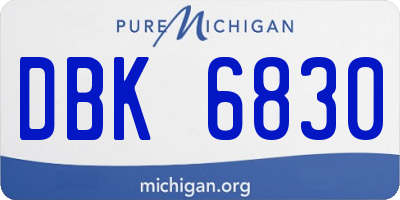 MI license plate DBK6830