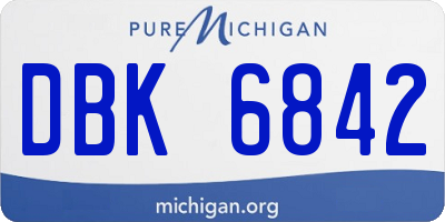 MI license plate DBK6842