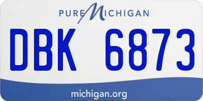 MI license plate DBK6873