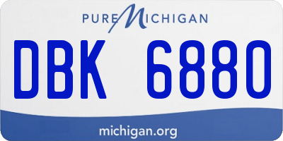 MI license plate DBK6880