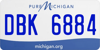 MI license plate DBK6884