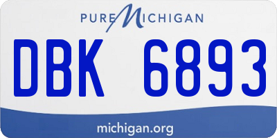 MI license plate DBK6893