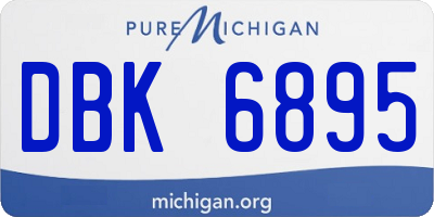 MI license plate DBK6895