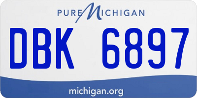 MI license plate DBK6897