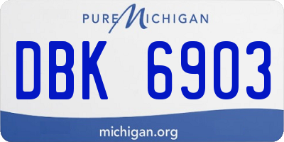 MI license plate DBK6903