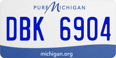 MI license plate DBK6904