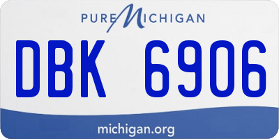 MI license plate DBK6906