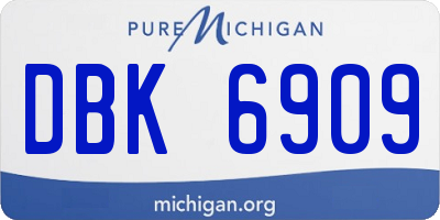 MI license plate DBK6909
