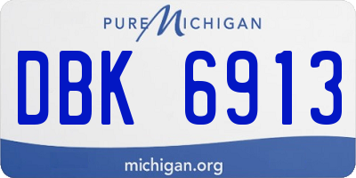 MI license plate DBK6913
