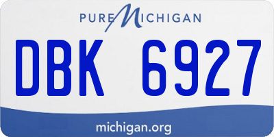 MI license plate DBK6927