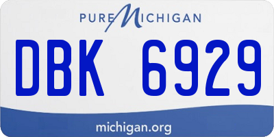 MI license plate DBK6929