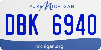 MI license plate DBK6940