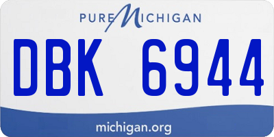 MI license plate DBK6944