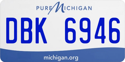 MI license plate DBK6946
