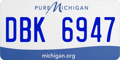 MI license plate DBK6947
