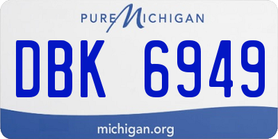 MI license plate DBK6949