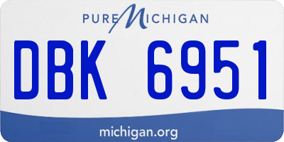 MI license plate DBK6951