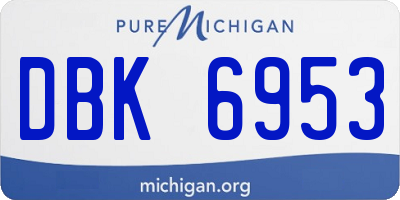 MI license plate DBK6953