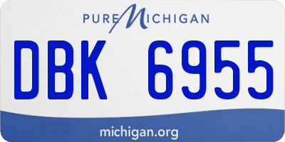 MI license plate DBK6955