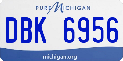 MI license plate DBK6956