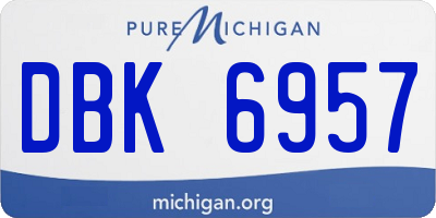 MI license plate DBK6957