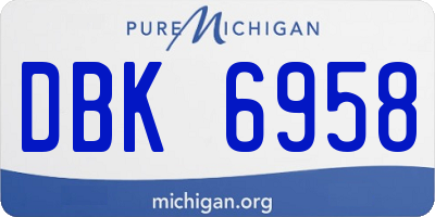 MI license plate DBK6958