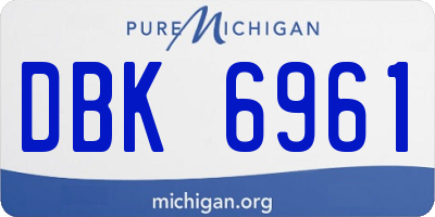 MI license plate DBK6961