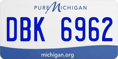 MI license plate DBK6962