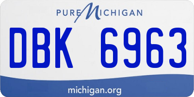 MI license plate DBK6963