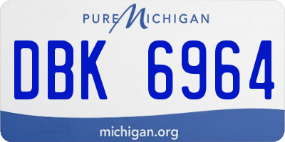 MI license plate DBK6964