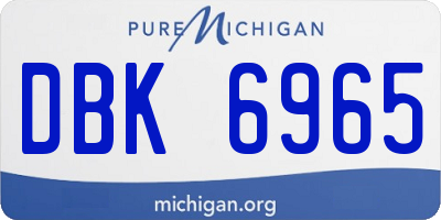 MI license plate DBK6965
