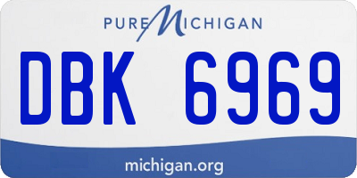 MI license plate DBK6969