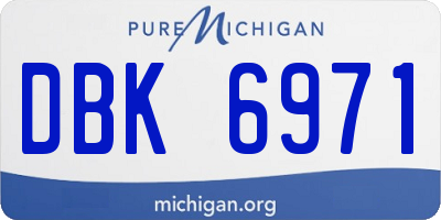 MI license plate DBK6971