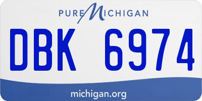 MI license plate DBK6974