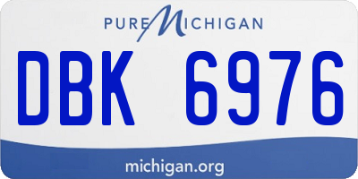 MI license plate DBK6976