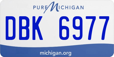 MI license plate DBK6977