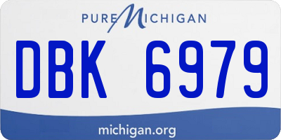 MI license plate DBK6979
