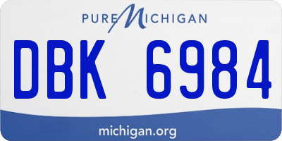 MI license plate DBK6984