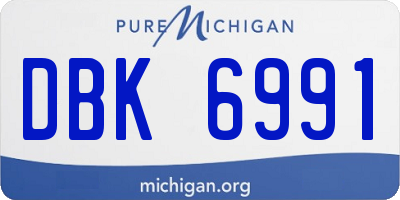 MI license plate DBK6991