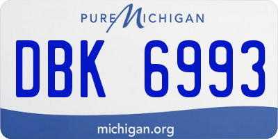 MI license plate DBK6993