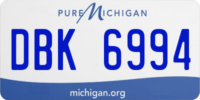 MI license plate DBK6994