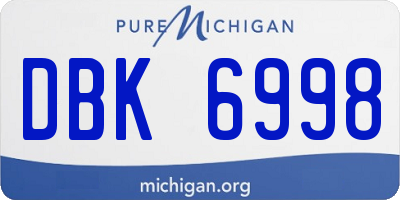 MI license plate DBK6998