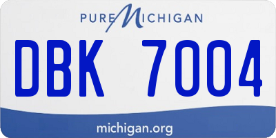 MI license plate DBK7004