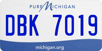 MI license plate DBK7019