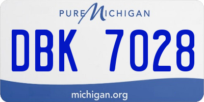 MI license plate DBK7028
